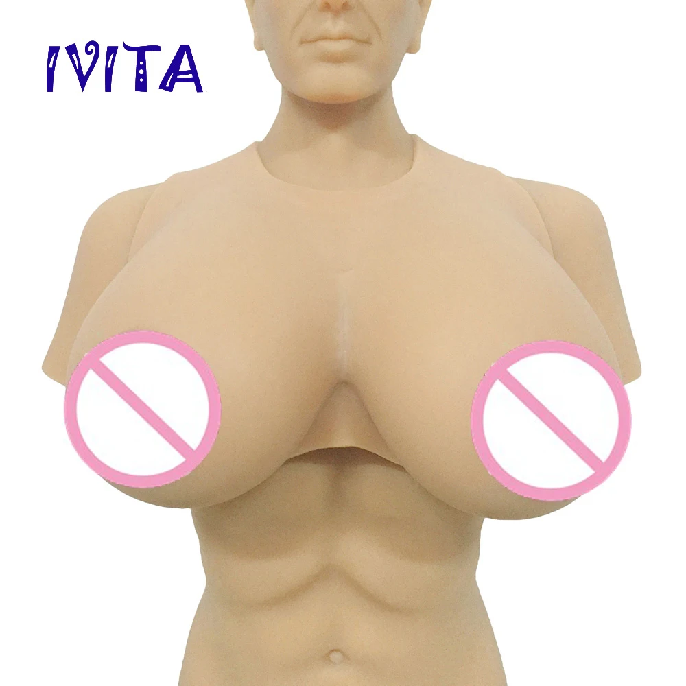 

IVITA 5300g Realistic Silicone Breast Forms Fake Boobs For Mastectomy Crossdresser Tits Transgender Shemale Huge Nipples Breast