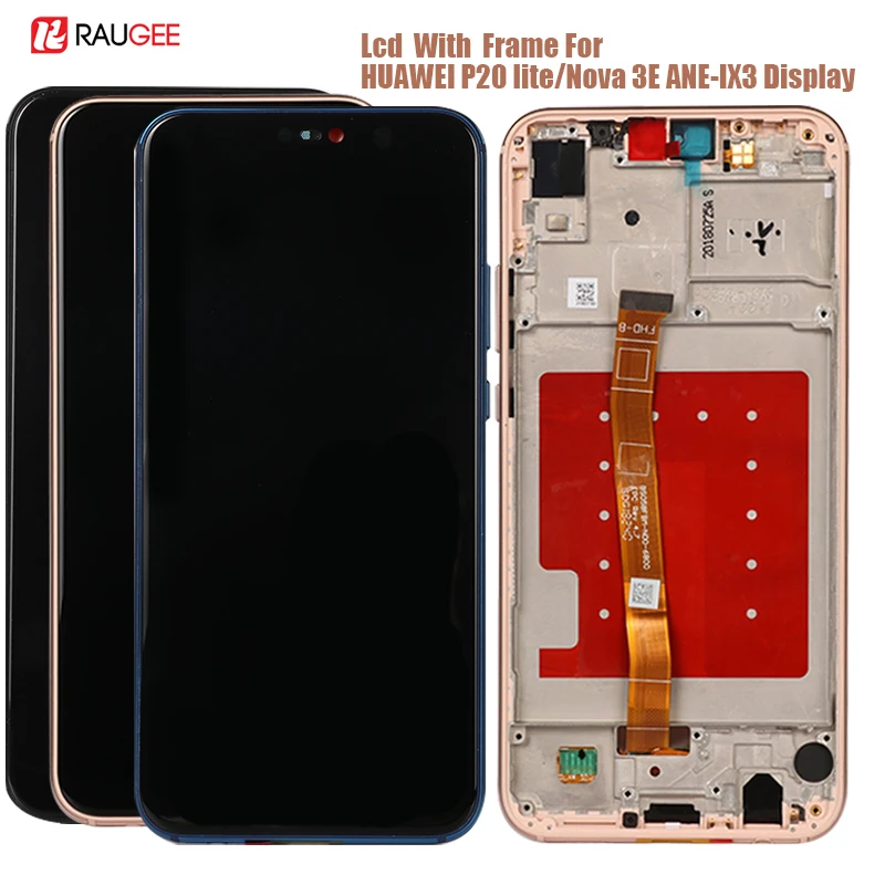 Дисплей для huawei P20 Lite ЖК-дисплей сенсорный экран дигитайзер Замена для huawei Nova 3E/P 20 lite ane-lx3 ЖК-экраны с рамкой
