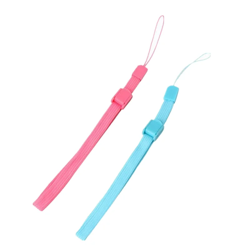 pink-blue Короткий регулируемый ремешок на запястье 9 см, ремешок для телефона, ремешок для пульта дистанционного управления для wii PS3 Move 3DS, аксессуары для игрового контроллера - Цвет: pink-blue