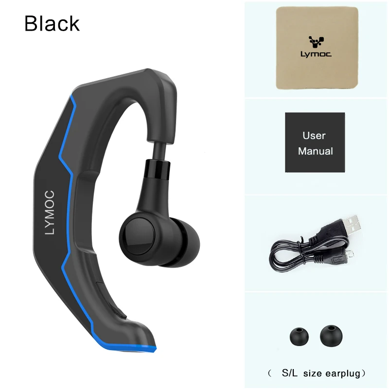 LYMOC Q3, обновленная Bluetooth гарнитура, автомобильные Спортивные Беспроводные наушники, HD микрофон, наушники для телефона, для езды на мотоцикле, велосипеде, для iPhone - Цвет: Blackblue