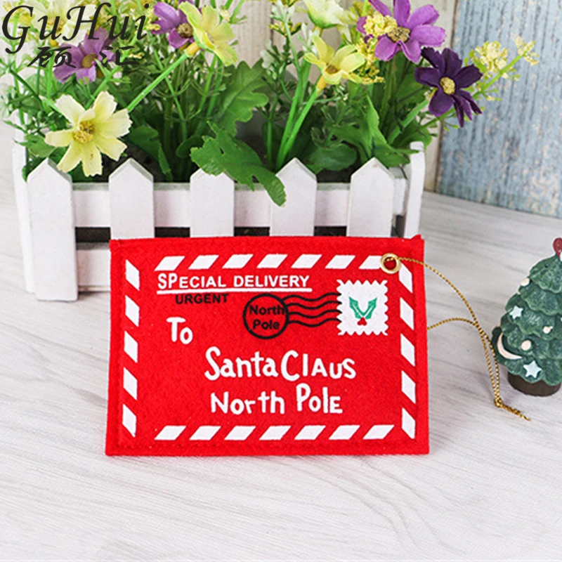 Красный Рождественский конверт из нетканого материала 15 шт. креативная