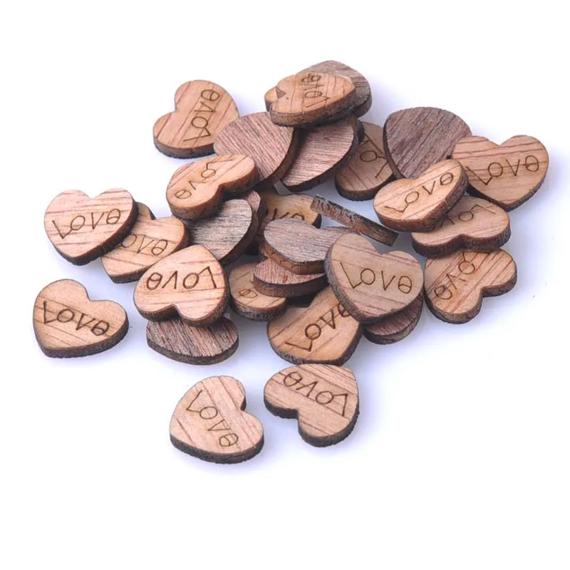 15x13 мм 100 шт. скрапбукинг из натурального дерева в форме сердца Carft для украшения