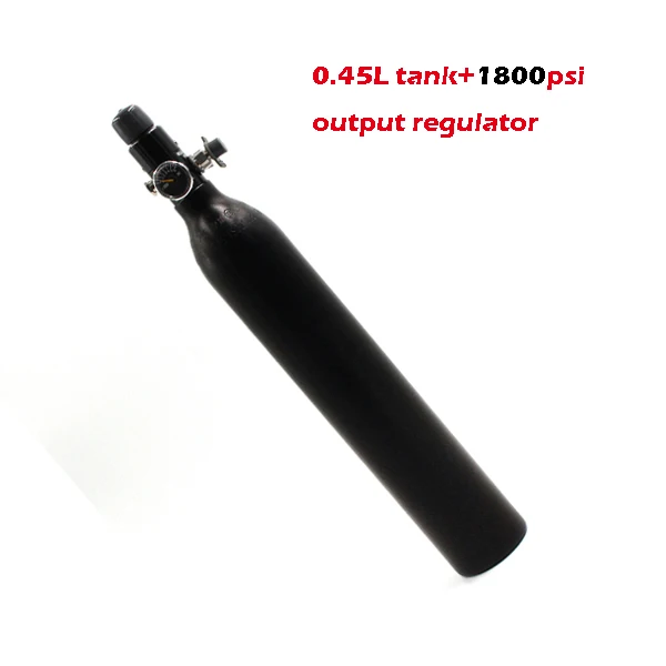 QUPB PCP Пейнтбол 4500PSI бак высокого давления 5/8-18 UNF резьба с регулятором 0.2L 0.26L 0.35L 0.45L - Цвет: 0.45L 2000psi output
