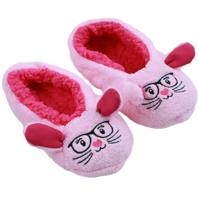 style 5 Cat Короткие плюшевые зимние тапочки; женские хлопковые домашние тапочки для спальни; мягкие бархатные домашние тапочки; женская обувь на плоской подошве - Цвет: style 5 Cat