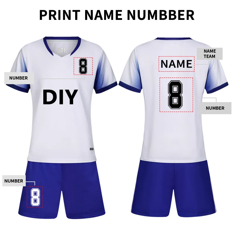 Футбольные майки Camisa De Futebol, форма, Дышащие футбольные футболки для детей, Survetement, футбольные Майо, футбольные комплекты для ног Франции - Цвет: white DIY