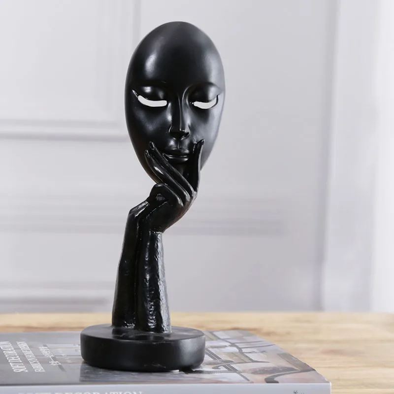 Face Statue 170223 Предметы мебели женские статуи для украшения лица аксессуары для украшения дома скульптура персонажа абстрактные изделия из смолы - Цвет: Face Statue 170223
