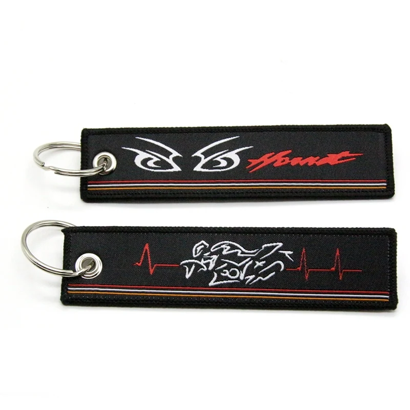

For Honda X-ADV NC750X Hornet HRC Fashion New 2019 Motorcycle Key Chain Woven Key Ring Tag Label Chain Black Car Keychain