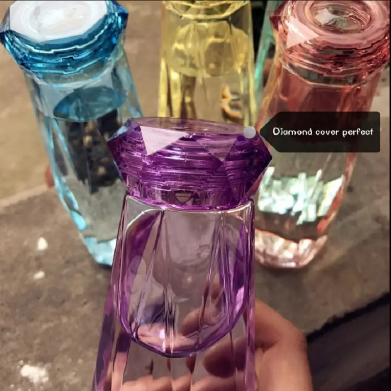 620 мл моя летняя бутылка для воды с бриллиантами, пластиковая бутылка botella de agua, креативная Спортивная бутылка для питья garrafas, шейкер copo com canudo