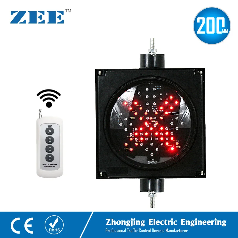 Remote Controller 200mm LED Traffic Light Red Cross Green Arrow Signals Wireless Controlled | Безопасность и защита