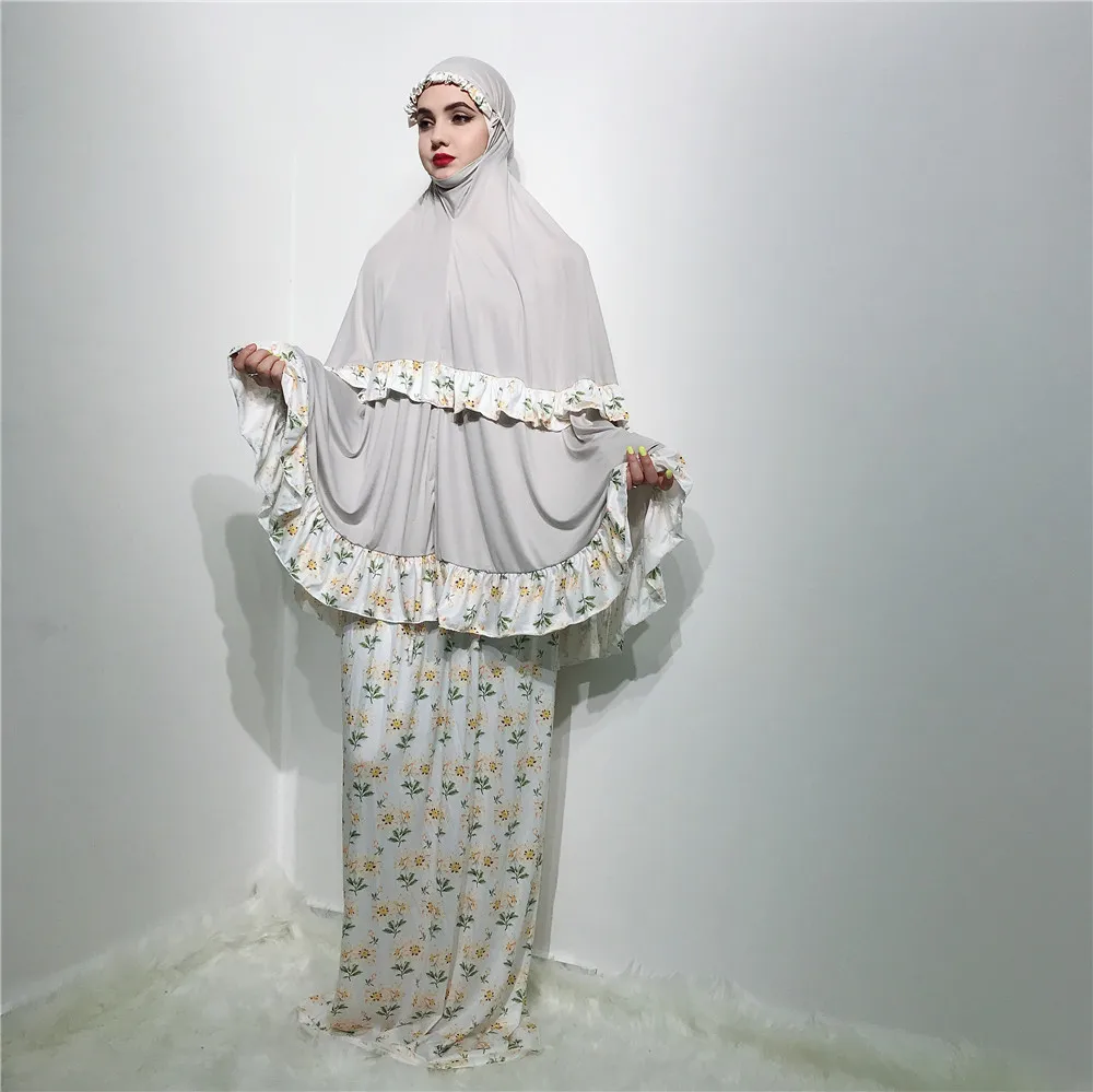 Мусульманские длинные кружевные платья abaya кардиган кимоно халаты оборки топы