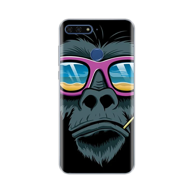 NO.40 Для huawei Honor 7A pro 5,7 дюймов AUM-L29 Чехол Мягкий Силиконовый ТПУ для телефона задняя крышка 360 Защитный чехол для huawei Honor 7A pro 7aPRO - Цвет: NO.40