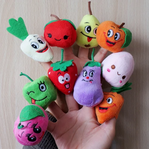 Fruit means even fruit fruits and vegetables a finger plush toy parent-child aids children | Игрушки и хобби