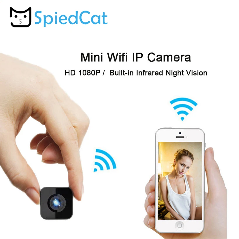 Wi Fi мини камера 1080 P широкоугольная Беспроводная ночная версия видеокамера для