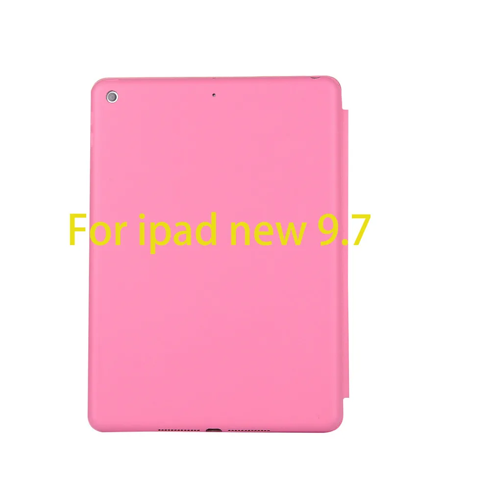 Чехол для планшета для нового iPad 9,7 дюймов, 1:1 из искусственной кожи, защитный чехол для iPad Apple Air 1, умный чехол с функцией автоматического сна/пробуждения - Цвет: Pink-new 9.7