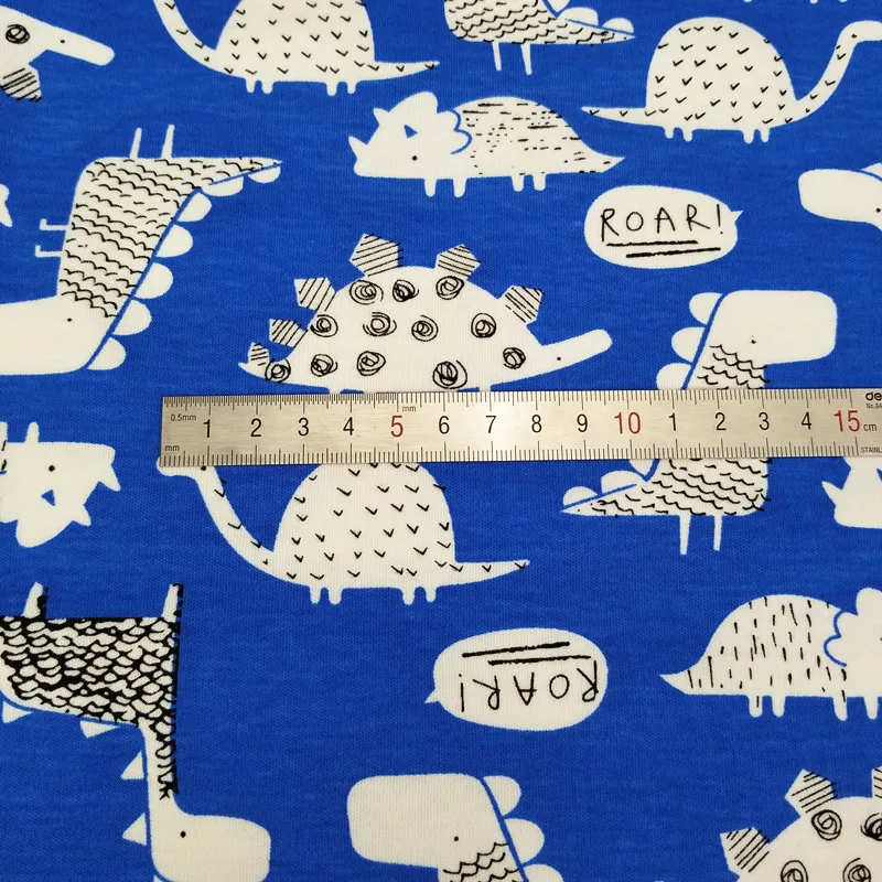 50x40 см dinasour хлопковый трикотажный жакет ткань для DIY детской одежды, нагрудники с покрытием, кровать листовой материал