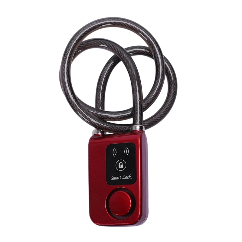Red Велосипедный замок, Bluetooth, умный телефон, приложение, контроль, умная сигнализация, Противоугонный диск, дисковый тормоз, ротор, замок для велосипеда, SafetyLock для Sc - Цвет: Red