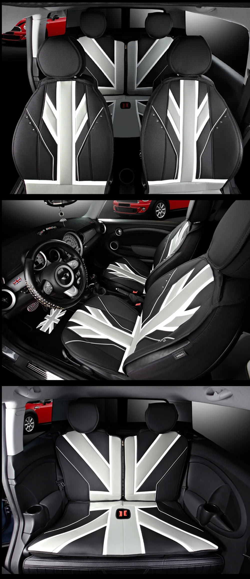 Роскошные 3D Ice Slik ПВХ кожаные чехлы для сидений автомобиля Защита для Mini Cooper One JCW F56 F55 F60 R55 R56 R60 земляк автомобильный стиль