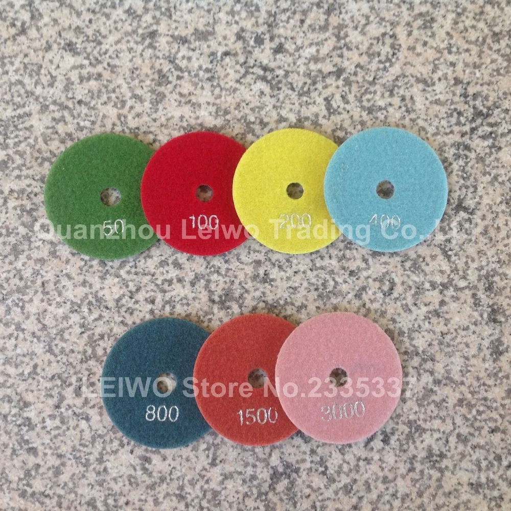 Алмазные влажные полировальные колодки 4 дюймов гранитный мрамор камень