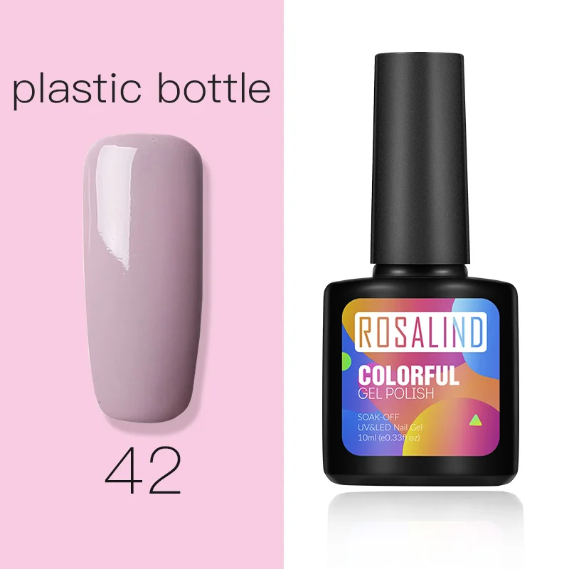 Plastic 42 ROSALIND Гель-лак для ногтей поли для гель-лака для ногтей УФ-цвета светодиодный праймер для ногтей арт-набор строитель Топ гель для базового покрытия гибридные Лаки - Цвет: Plastic 42