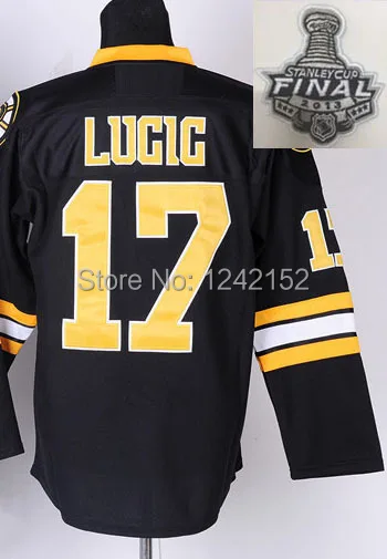 Wholesale Boston Bruins Hockey Black Jerseys #17 Milan Lucic Jersey Red 2013 Stanley Cup Finals Emblem Free Shipping | Спорт и