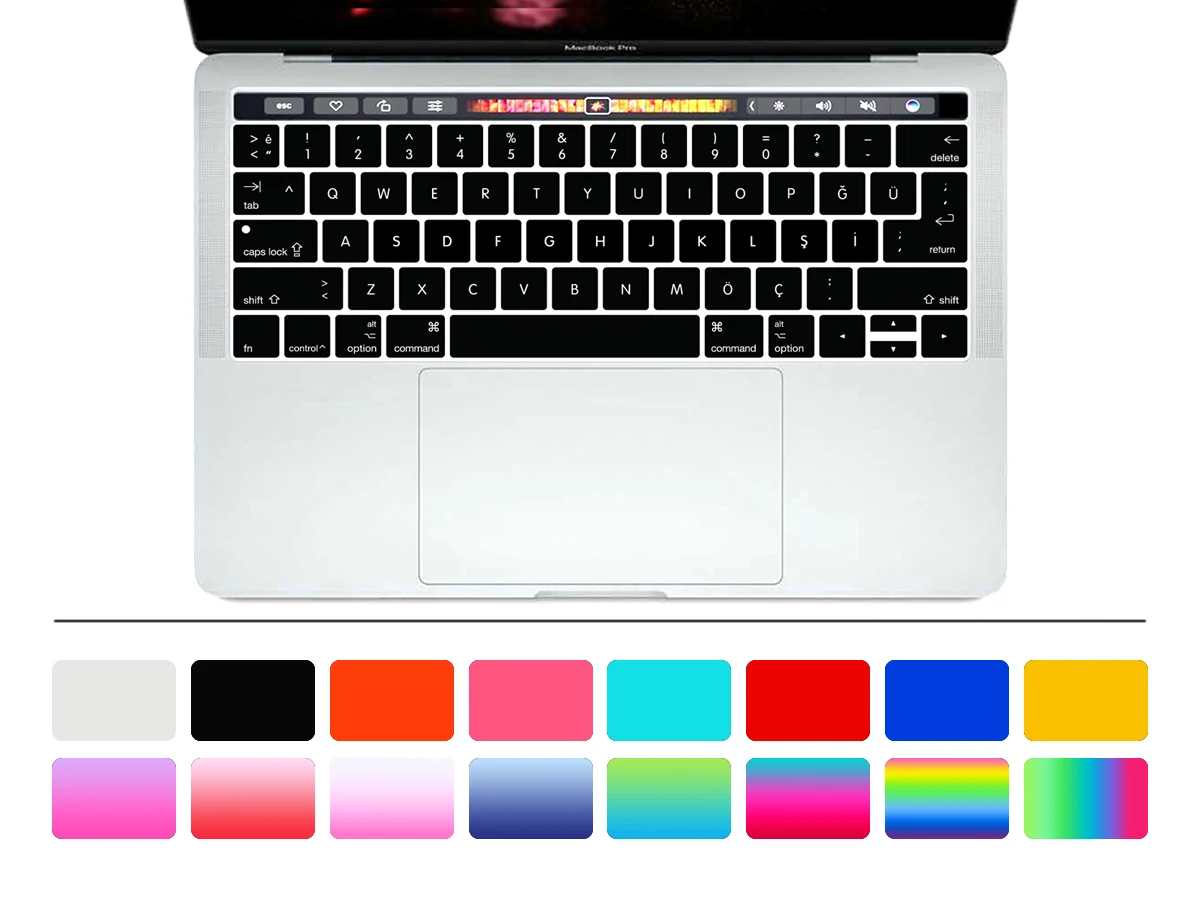 Для Macbook New Pro 13 "A1706 15" A1707 с сенсорной панелью релиз 2017 США и ЕС турецкий Q