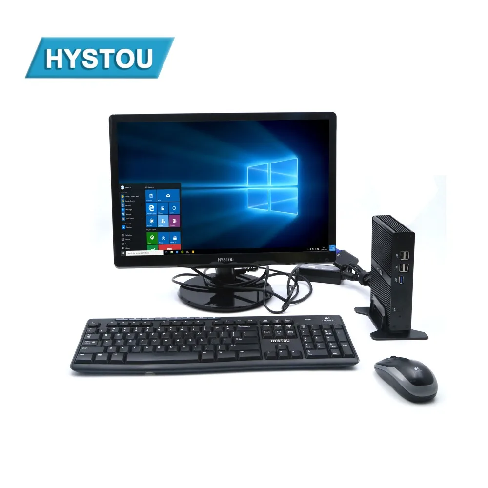 Мини ПК Celeron 3205U Windows 7 8 10 Gigabit LAN без вентилятора 1VGA + 1 HDMI оконные рамы офисные