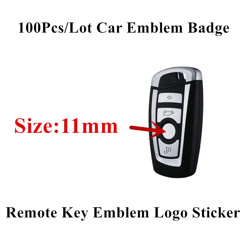 

100PCS 11mm Remote Key Emblem Logo Sticker Replacement for BMW E46 E39 E38 E90 E60 E36 F30 F30 E34 F10 F20 E92 E38 E91 E53 X3 X5