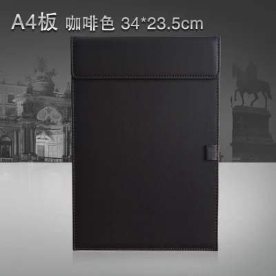 High grade business PU leather A4 meeting folder A3 desktop writing large desk signature | Дом и сад
