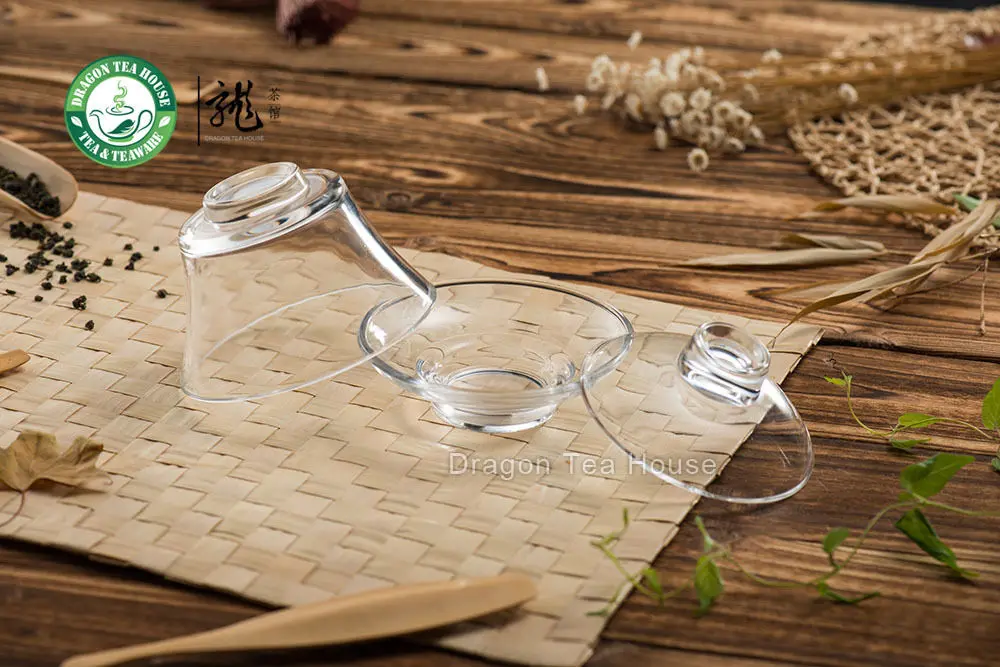 Высококачественный большой традиционный чай Gongfu из прозрачного стекла Gaiwan 170 мл 5