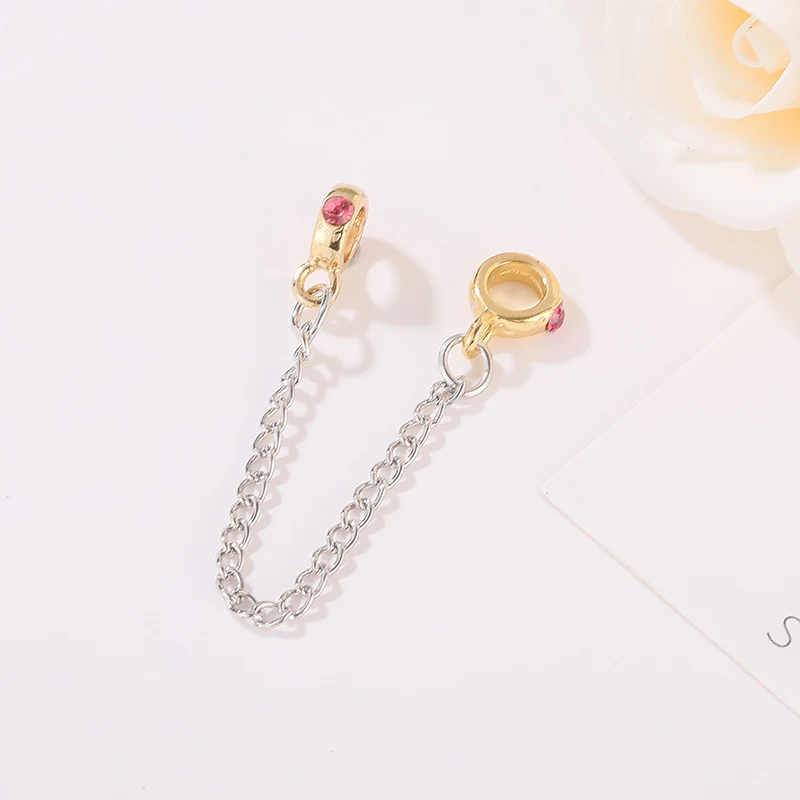 Ring Новинка, сплав, бусина, Шарм-звезда, любовь, сердце, Микки, безопасная цепочка, роза, Золотая заглушка, подходит для женщин, Pandora, браслет, браслет, сделай сам, ювелирное изделие - Цвет: Ring