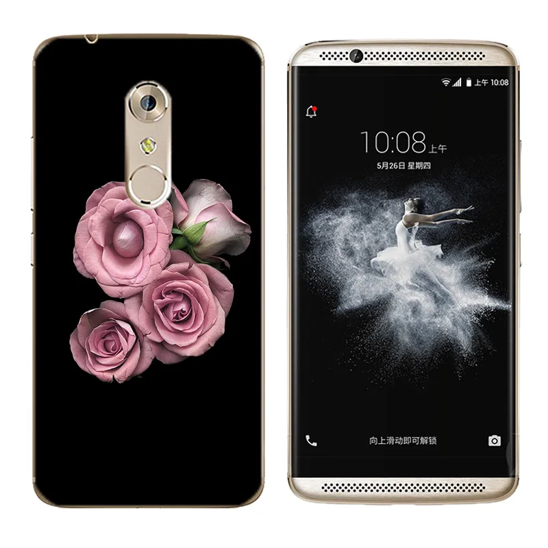 for ZTE Axon 7 A2017 Cases Soft Silicone Triangle Printing 5.5 inch Back Clear Cover Ultra Thin TPU Phone Case |