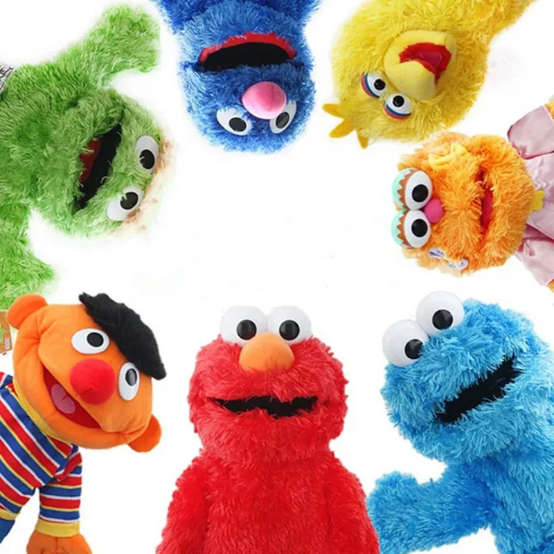 

7styles 22-35cm Cartoon Anime Sesame Street Elmo Oscar Cookie Grover Zoe Ernie Big Bird Stuffed Plush Toy Doll Children Gift