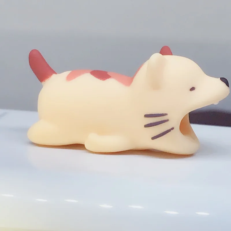 cat 1 шт. kawaii кабель укус животное iphone протектор в форме намотки собака укус телефон аксессуар шалость игрушка забавный - Цвет: cat