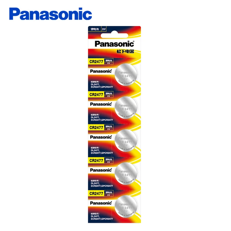 Новинка оригинальные батарейки Panasonic CR2477 3V CR 2477 5 шт./лот для батарей с кнопками