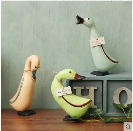 

European country style duck crafts, wooden animals, duck styling, home decoration, creative gifts