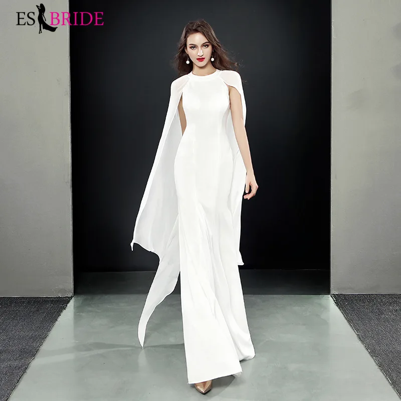 Простое Элегантное мусульманское вечернее платье без рукавов Vestidos De Fiesta De Noche, вечерние платья, вечернее платье ES1938