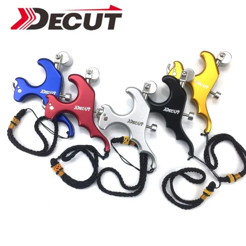 Decut Compound Bow Release 4 Finger Aluminum Caliper Release AidsFor Archery bow Hunting or target shooting