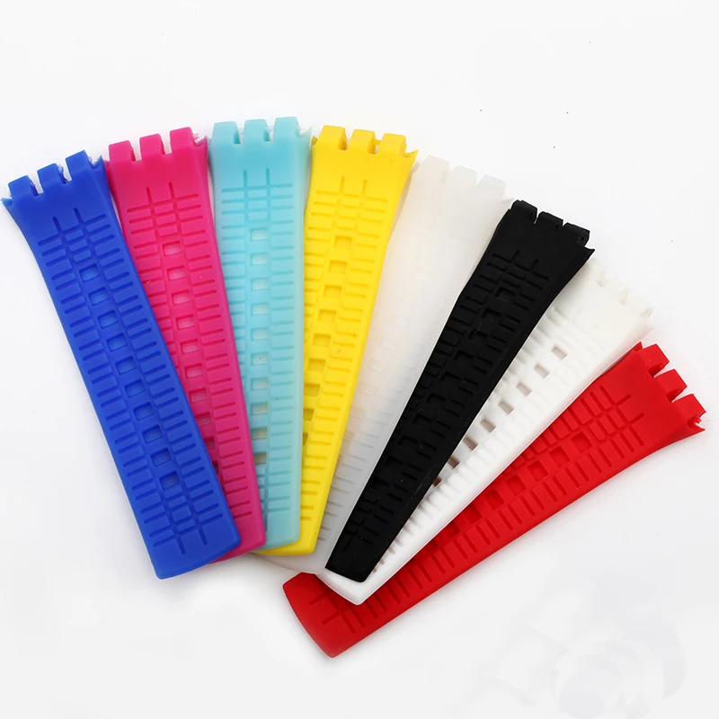 Силиконовый ремешок для часов Swatch с сенсорным ремешком сменный мужской из