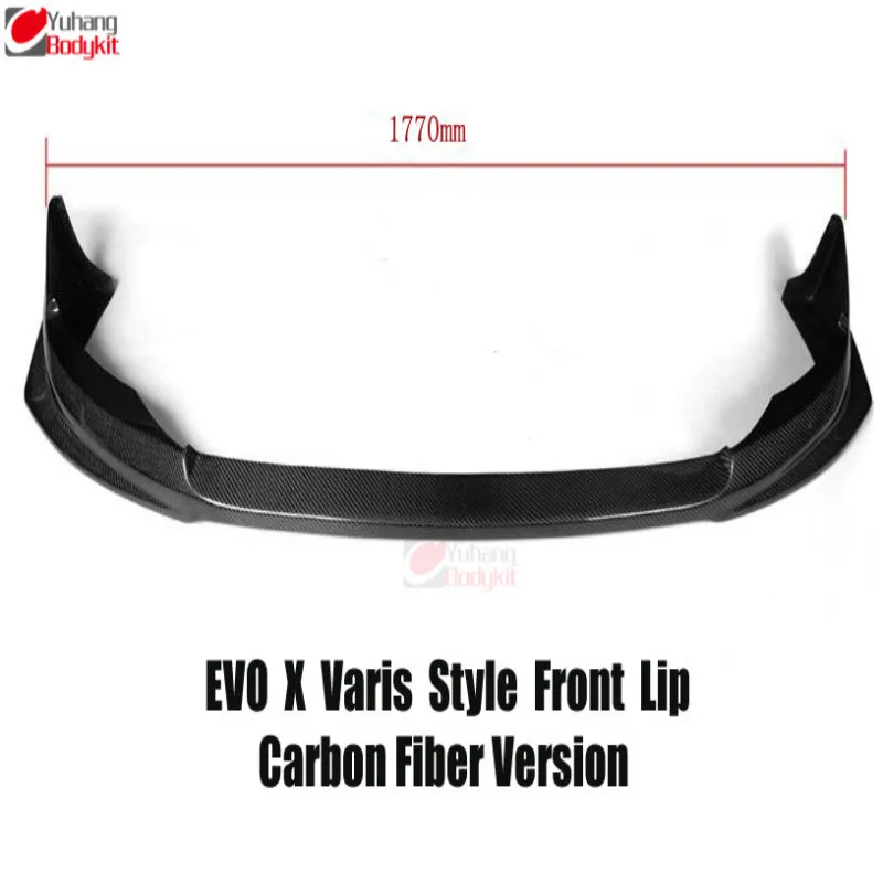 Для 2008-2012 Lancer evotion EVO X 10 Varis style карбоновое волокно передняя губа