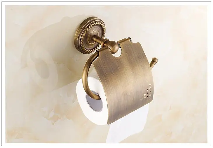 

Copper Antique Toilet Paper Holder Cassette Rewinder Continental Shelf Oversized Chassi