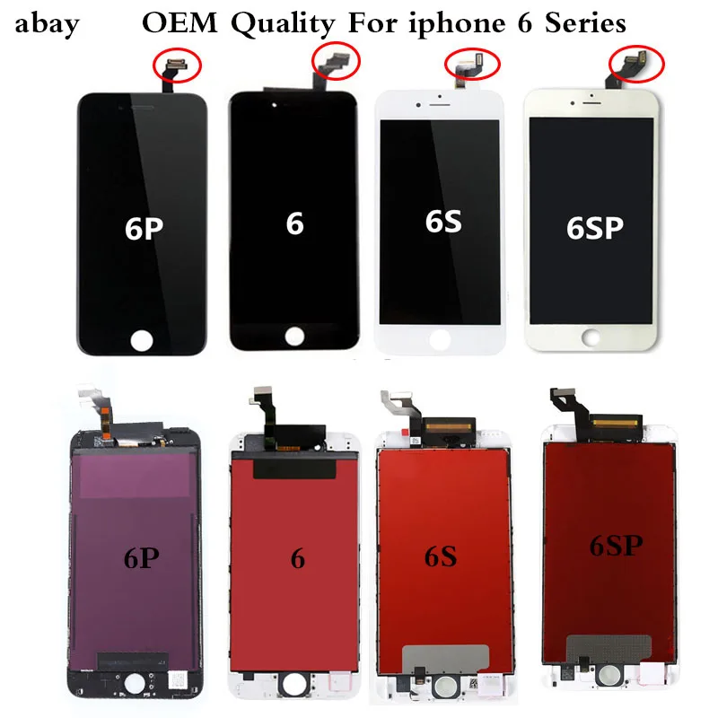 OEM High Quality For iPhone 5S 6 6S Plus Screen LCD Display Touch Digitizer Assembly Replacement Parts Black/White | Мобильные