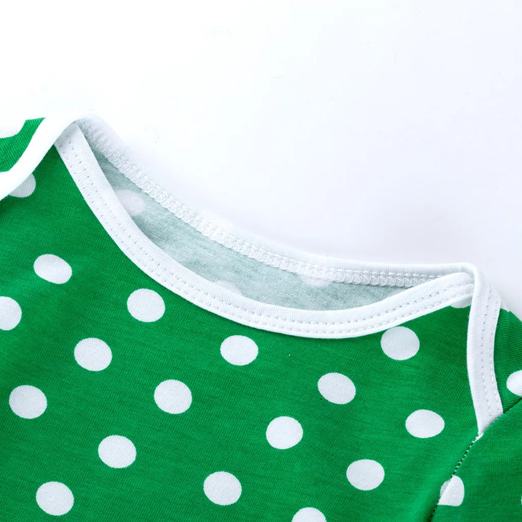 3 шт. для маленьких девочек День Святого Патрика с длинным рукавом ползунки + юбка