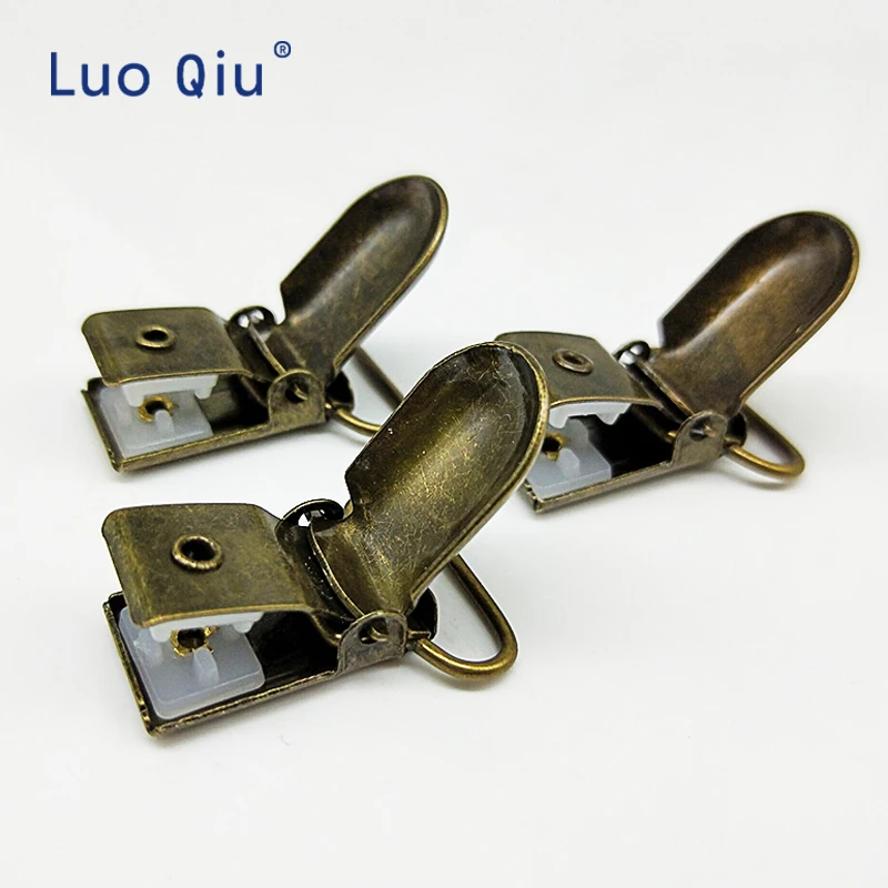 Luo Qiu 5 шт./лот u-образные 20 мм бронзовые зажимы на подтяжках для брюк зажим одежды