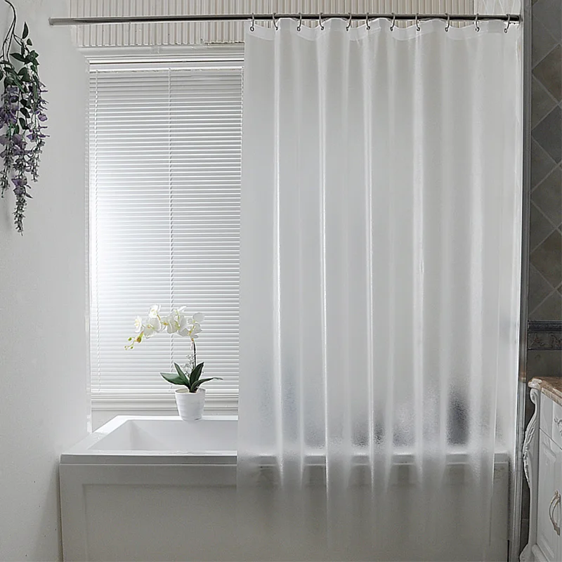 240200cm gather polyester fabric peva shower curtains waterproof mildew resistant bath curtain elegant bathroom accessories free global shipping