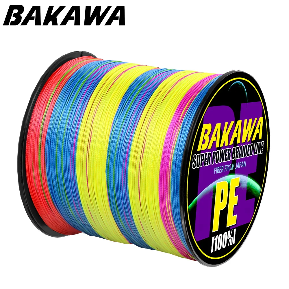 BAKAWA 4 нити супер сильный японский PE плетеная леска многонитевая 300 м плетеный шнур