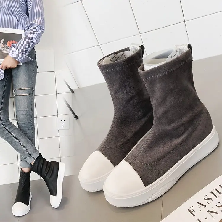 Ботинки Челси в Корейском стиле на толстой подошве европейском новинка сезона