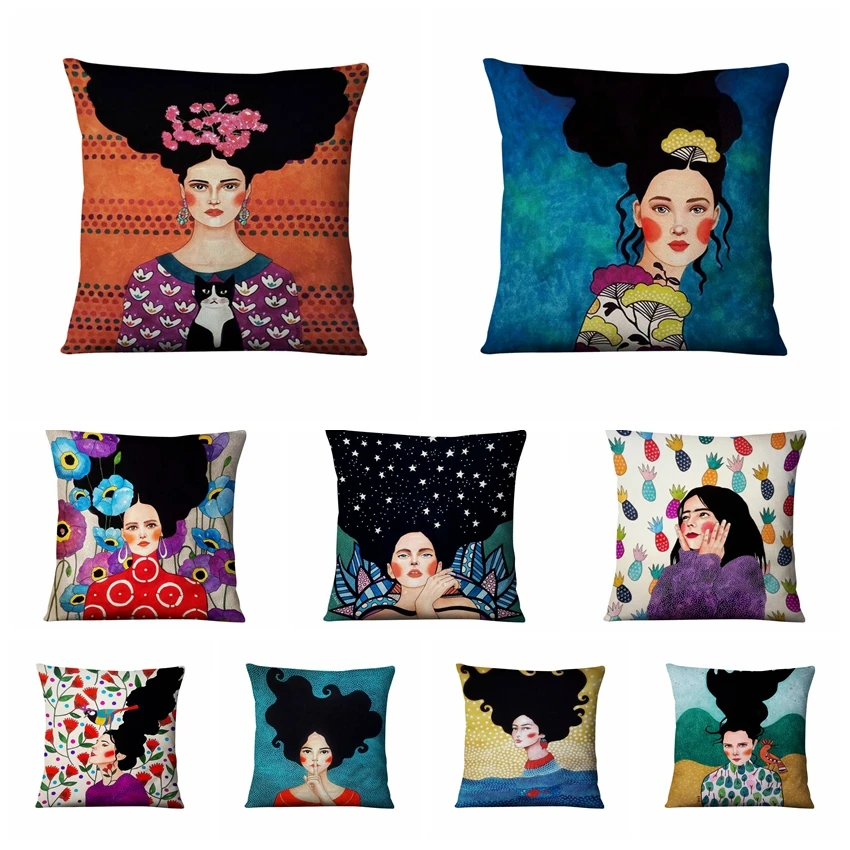 

Декоративная подушка для дивана, с принтом Наволочка украшения для дома, художественная Подушка, декоративные подушки украшения для дома