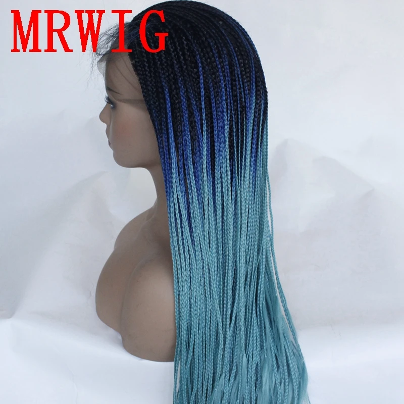 MRWIG 26in Actural Pic 1b #/темно синяя/синяя плетеная коробка плетеный синтетический