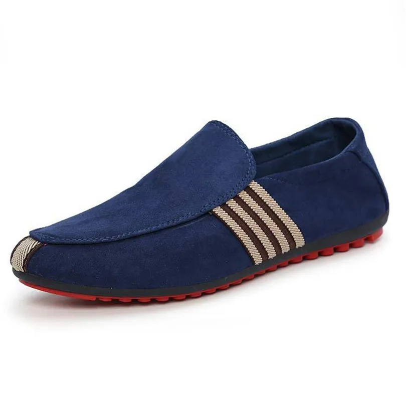 LIN KING Comfortable Men Pu Leather Casual Shoes Slip On Lazy Non Loafers Moccasins Soft Sole Fashion Man Flats | Обувь
