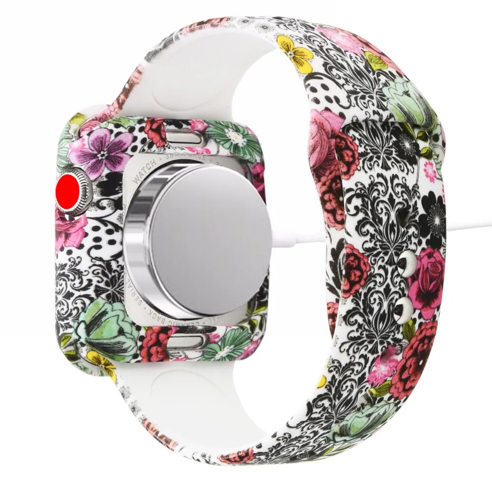 Мягкий и тонкий чехол Bemorcabo из ТПУ с принтом для Apple Watch 38 мм 42 мм для iwatch TPU Защитный чехол для Apple Watch 1 2 3